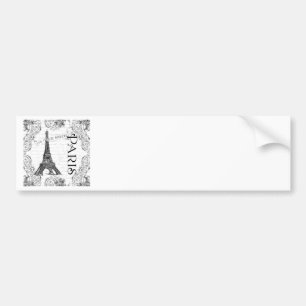 Autocollant De Voiture La Tour Eiffel et les manuscrits de Paris
