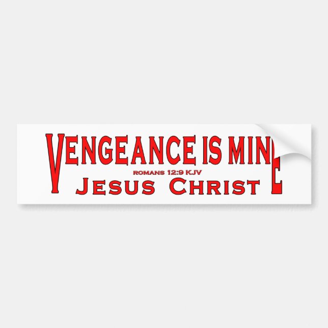 Autocollant De Voiture La vengeance est à moi (Devant)