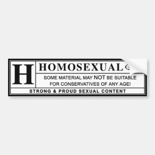 Autocollant De Voiture Label d'avertissement homosexuel