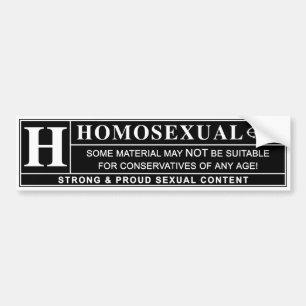 Autocollant De Voiture Label d'avertissement homosexuel
