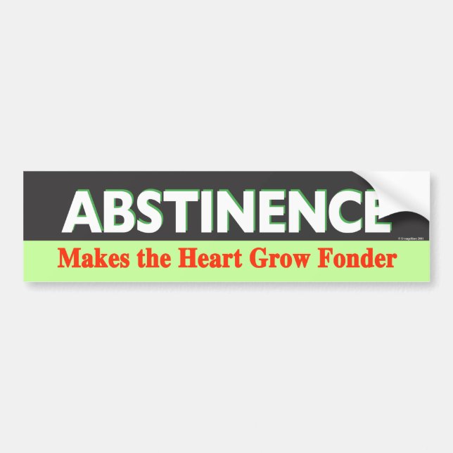 Autocollant De Voiture L'abstinence fait le coeur se développer plus (Devant)