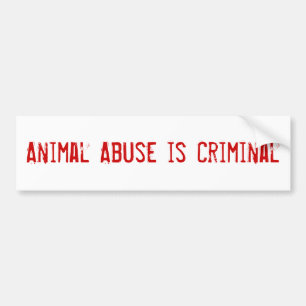 Autocollant De Voiture L'abus animal est criminel