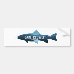 Autocollant De Voiture Lac Keowee Caroline du Sud Poisson