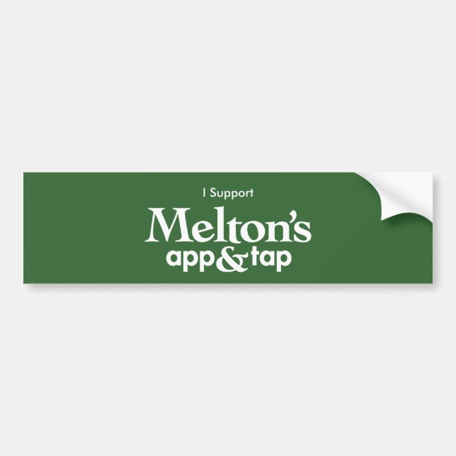 Autocollant De Voiture L'adhésif pour pare-chocs de Melton de soutien (Devant)