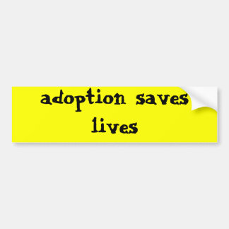 Autocollant De Voiture l'adoption sauve les vies