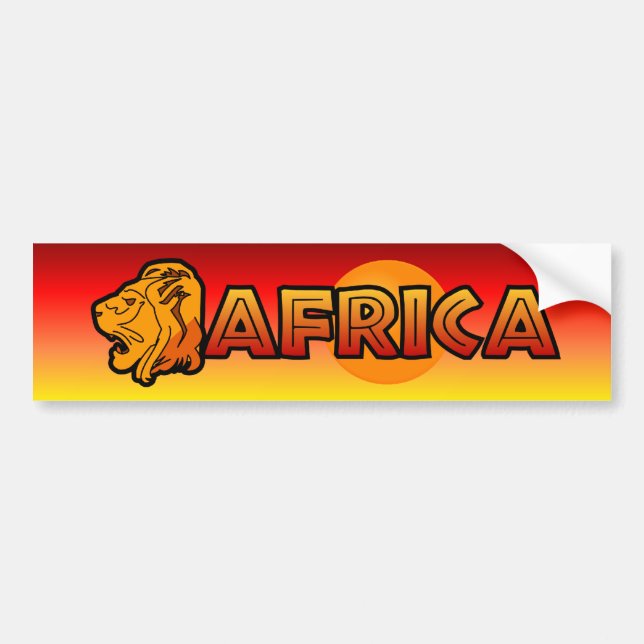 Autocollant De Voiture L'Afrique Bumpersticker (Devant)