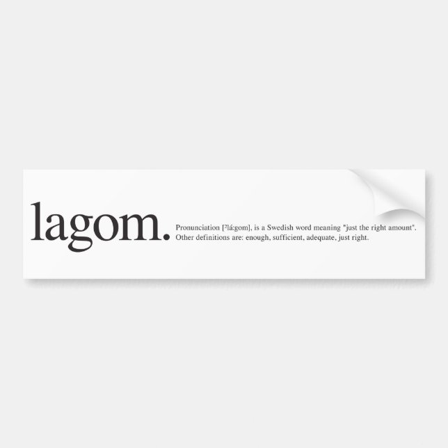 Autocollant De Voiture Lagom Wiki (Devant)