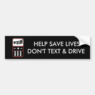 Autocollant De Voiture l'aide sauver les vies ne font pas texte et