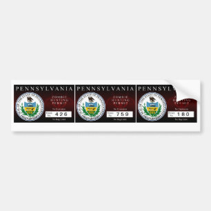 Autocollant De Voiture Laiss de chasse de zombi de la Pennsylvanie