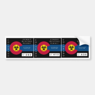 Autocollant De Voiture Laiss de chasse de zombi du Colorado