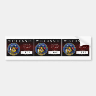 Autocollant De Voiture Laiss de chasse de zombi du Wisconsin