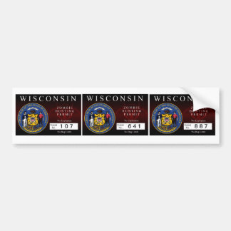 Autocollant De Voiture Laiss de chasse de zombi du Wisconsin