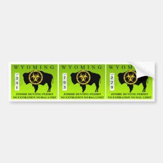 Autocollant De Voiture Laiss de chasse de zombi du Wyoming