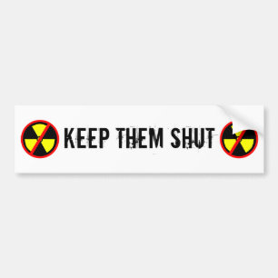 Autocollant De Voiture Laissez-les fermer le slogan anti-nucléaire perso