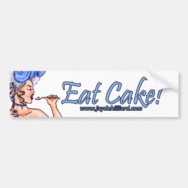 Autocollant De Voiture "Laissez-les manger le gâteau" Bumpersticker (Devant)