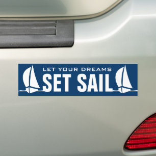 Autocollant De Voiture Laissez vos rêves mettre voile nautique bumper sti