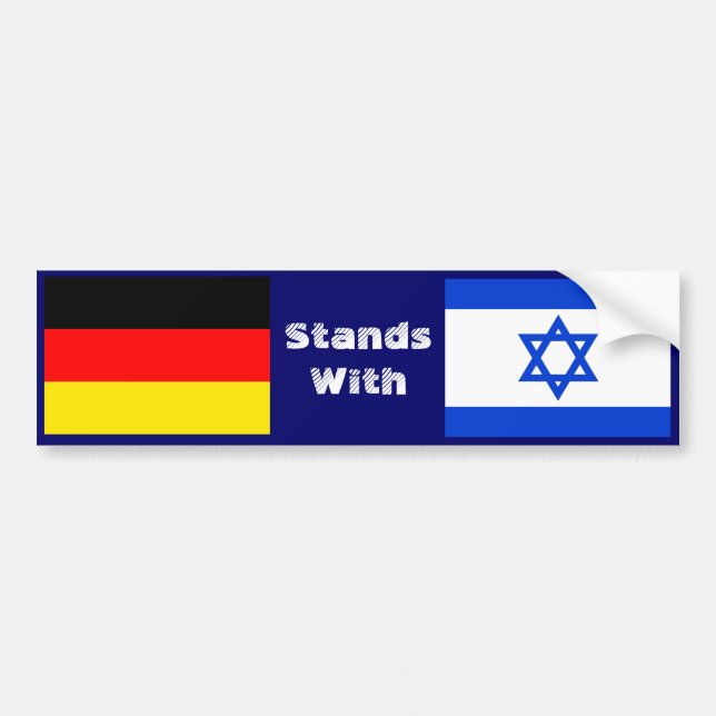Autocollant De Voiture L'Allemagne reste avec Israël (Devant)