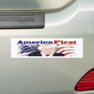 Autocollant De Voiture L'Amérique d'abord Trump étoile et rayure