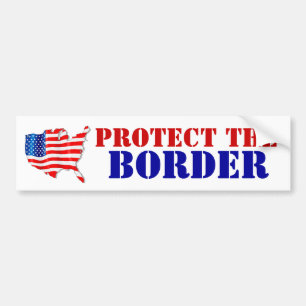 Autocollant De Voiture L'AMÉRIQUE PROTÈGE LA FRONTIÈRE DES USA ! Drapeau