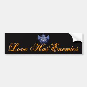 Autocollant De Voiture L'amour a des ennemis - adhésif pour pare-chocs