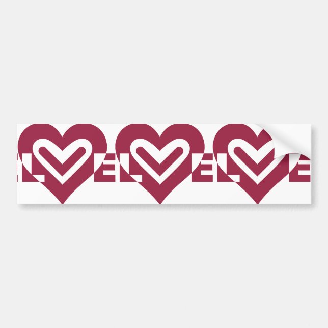 Autocollant De Voiture L'amour dans le vin pourpre (Devant)