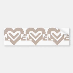 Autocollant De Voiture L'amour en gris