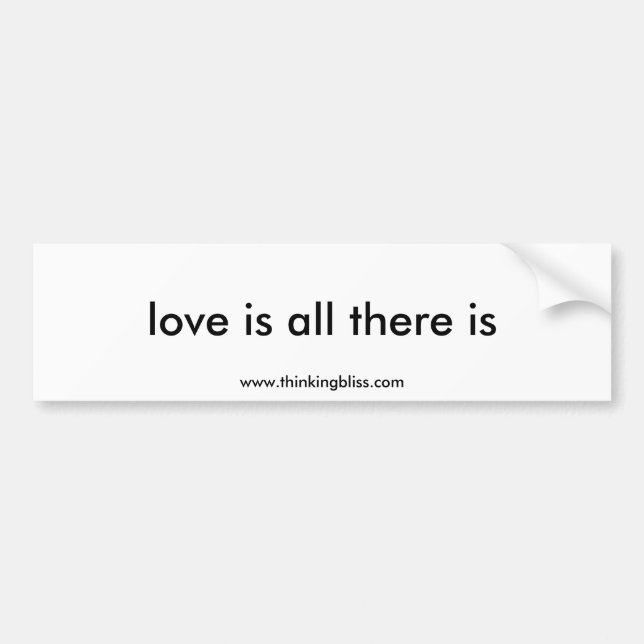 Autocollant De Voiture l'amour est tout là est (Devant)