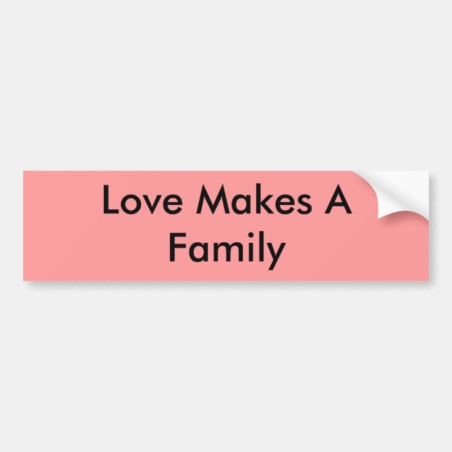 Autocollant De Voiture L'amour fait une famille (Devant)