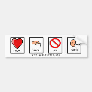 Autocollant De Voiture L'amour n'a besoin d'aucun adhésif pour pare-choc
