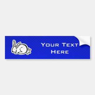 Autocollant De Voiture Lapin mignon ; Bleu