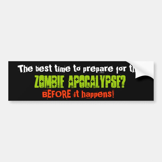 Autocollant De Voiture L'apocalypse de zombi (Devant)