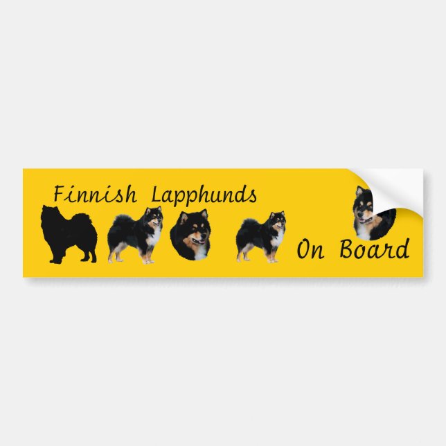 Autocollant De Voiture Lapphunds finlandais à bord (Devant)