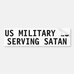AUTOCOLLANT DE VOITURE L'ARMÉE AMÉRICAINE SERT LE SATAN