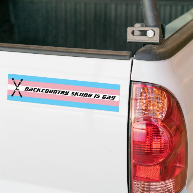 Autocollant De Voiture L'arrière-pays est gay (fierté trans) (Sur camion)