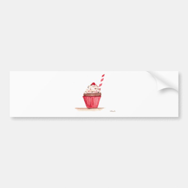 Autocollant De Voiture L'art culinaire de Cupcake (Devant)