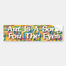 L'art est une chanson pour l'autocollant de yeux