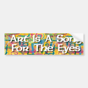 Autocollant De Voiture L'art est une chanson pour l'autocollant de yeux