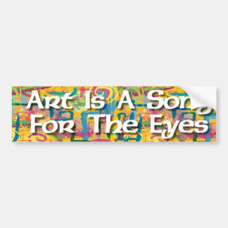 Autocollant De Voiture L'art est une chanson pour l'autocollant de yeux