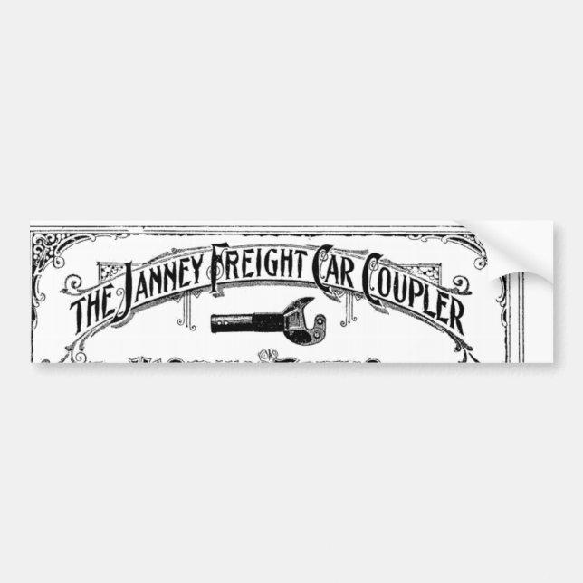 Autocollant De Voiture L'attelage de wagon de marchandises Janney (Devant)