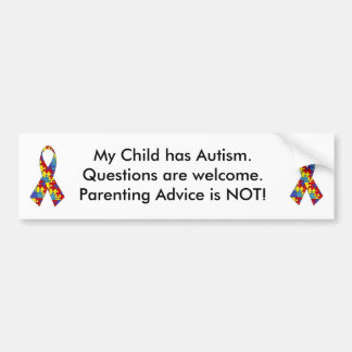 Autocollant De Voiture l'autism_ribbon, autism_ribbon, mon enfant a Auti…