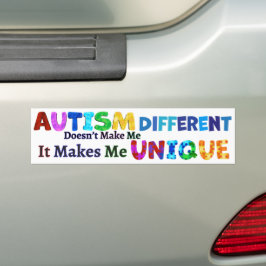 AUTOCOLLANT DE VOITURE L'AUTISME ME REND UNIQUE
