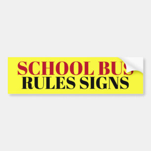 Autocollant De Voiture L'AUTOBUS SCOLAIRE ORDONNE les signes