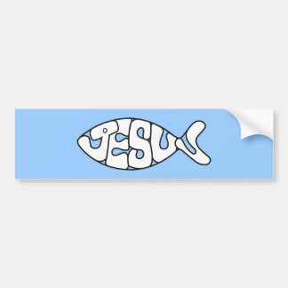 Autocollant De Voiture L'autocollant de poissons de Jésus - toutes les