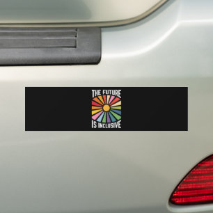 Autocollant De Voiture L'avenir est inclusif Rainbow Pride droits trans