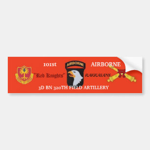 Autocollant De Voiture le 3ème 320th rouge d'artillerie adoube l'adhési