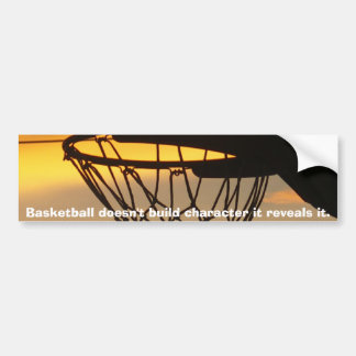 Autocollant De Voiture Le basket-ball n'établit pas le characte…