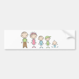 Autocollant De Voiture Le bâton de famille figure des adhésifs pour