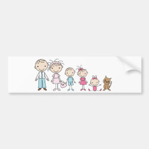 Autocollant De Voiture Le bâton de famille figure des adhésifs pour