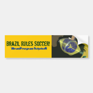 Autocollant De Voiture Le Brésil ordonne le football !