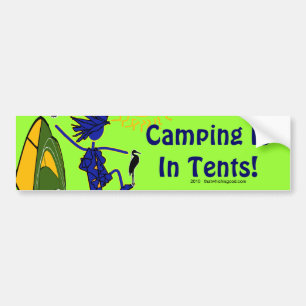 Autocollant De Voiture Le camping est (intense) dans des tentes